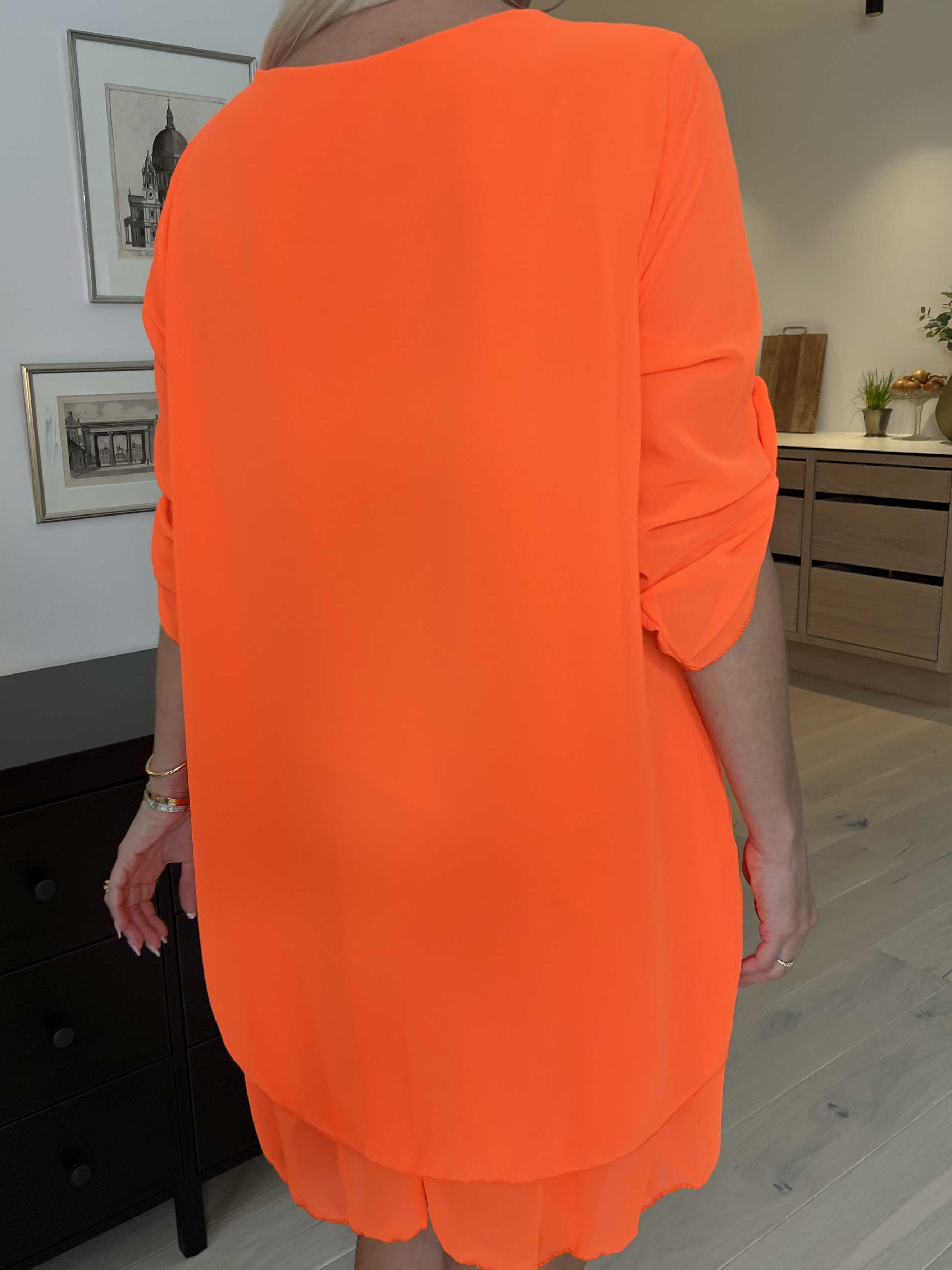 Jill - Chiffongtunika med underkjol i viskos